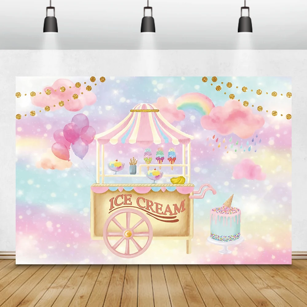 Laeacco на день рождения фон для фотосъемки с конфетная тележка леденец палочке