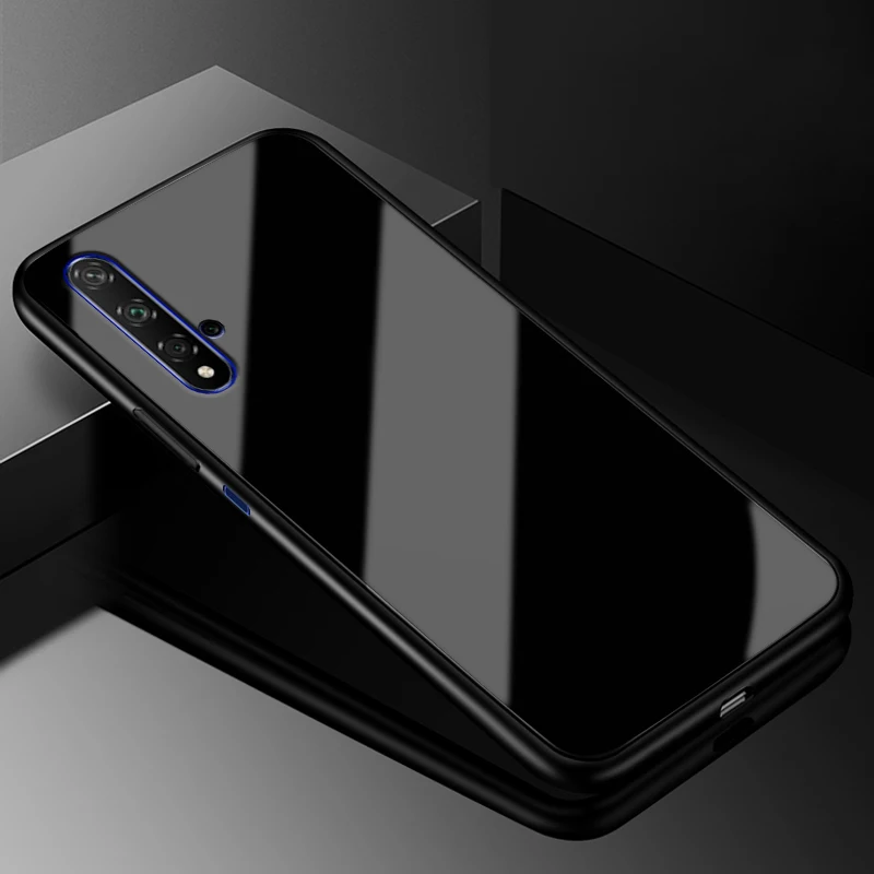 26 Для huawei Nova 5 T чехол Nova5T PC Пластиковый стеклянный чехол для телефона черный ТПУ бампер чехол для huawei Nova 5 T Nova 5 T чехол - Цвет: 26