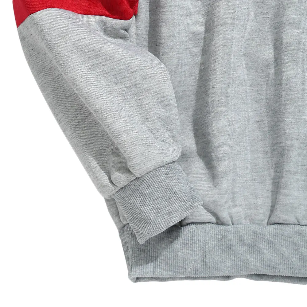 Женская толстовка на завязках ZAFUL разноцветная Толстовка в стиле пэчворк осень и