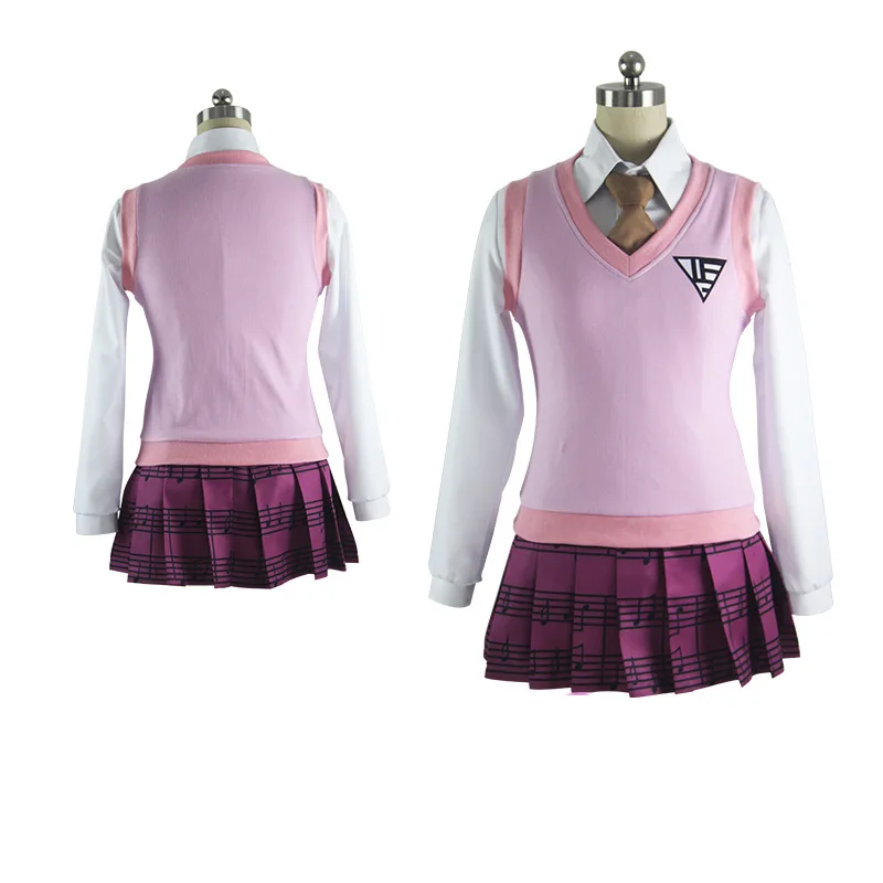 

Anime Danganronpa V3 Akamatsu kaede Cosplay Costume Uniform Skirts Girl Women Halloween Cosplay Dress Outfits Free Shipping