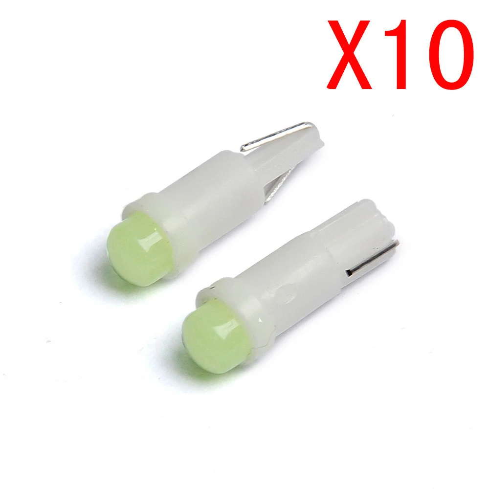 Автомобильный Стайлинг 10 шт. T5 Cob светодиодный Белый подсветка приборной панели
