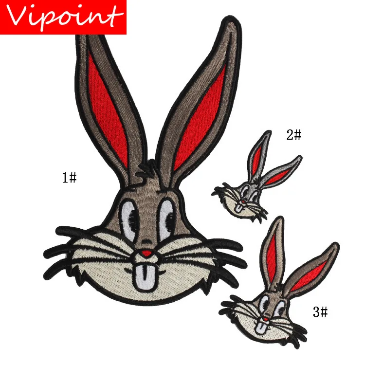 Вышивка нашивки Кролик для куртки значки с героями мультфильмов аппликации