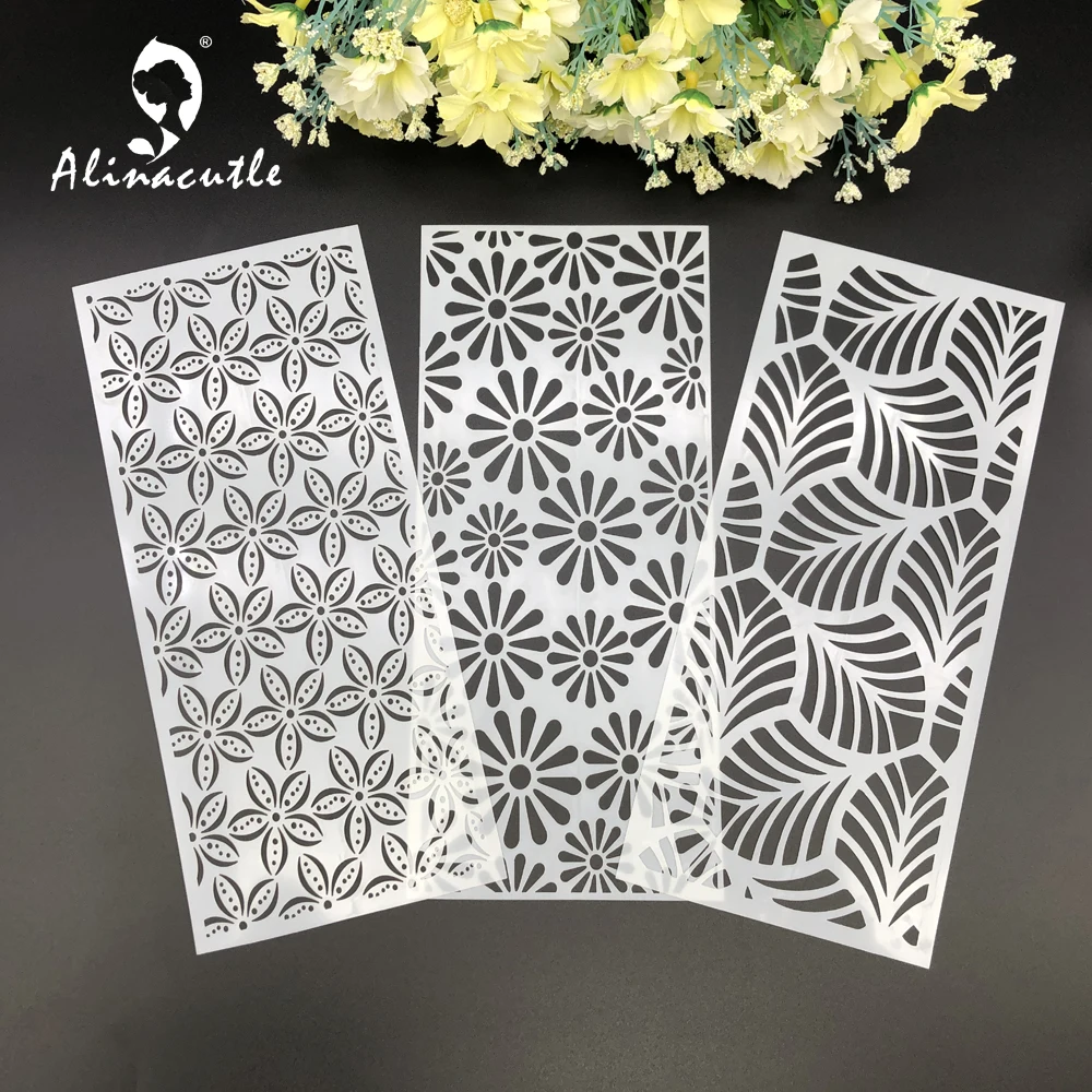 Цветок Slimline ПЭТ трафареты для краски раскраска скрапбукинга тиснильный альбом