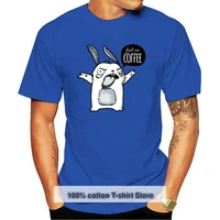 100 cotton mens t shirt casual short sleeve tshirt new t shirts free shipping crew neck feed me coffee crazy rabbit top tees