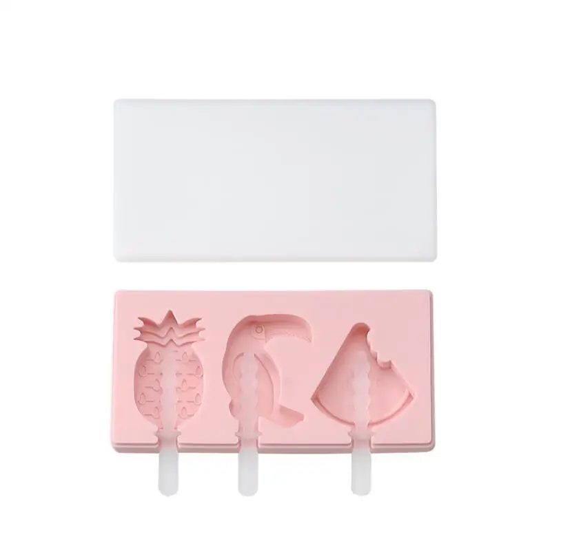 2021 симпатичная форма для мороженого с крышкой силиконовая домашнего ручной