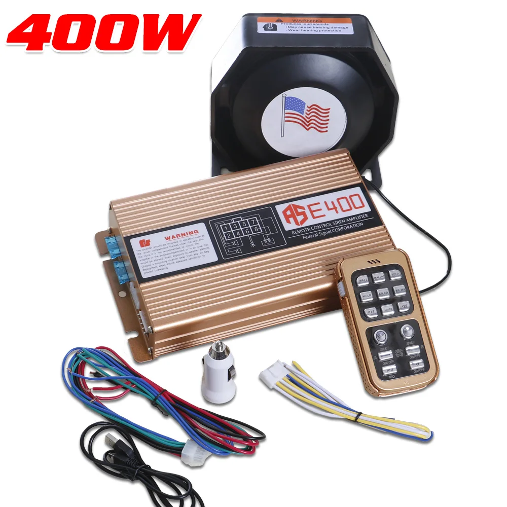 400 Вт 15 звукоПредупреждение ющих сигналов полицейская сирена сигнал
