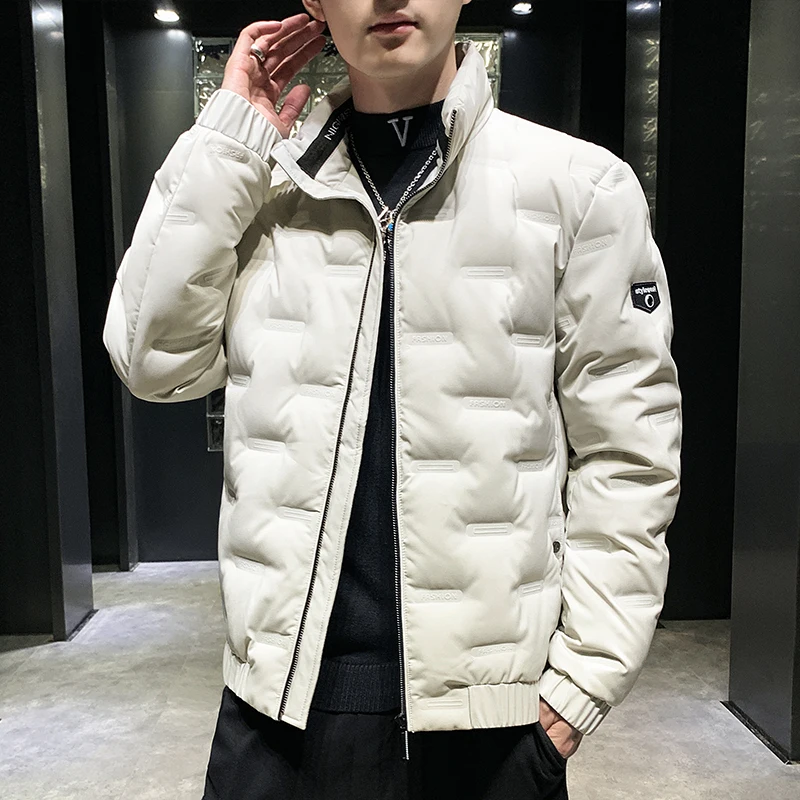 Plus Size M-8XL 2022 Autumn Winter Solid Color Men's White Duck Down Jackets Loose Tops Warm Duck Coats Outwear Windproof Parkas
