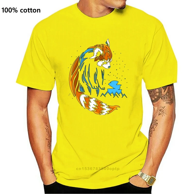 Мужская хипстерская футболка с принтом в виде Красной панды и длинного хвоста |