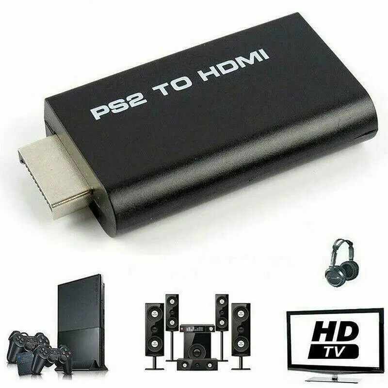Адаптер преобразователя аудио и видео для PS2 в HDMI-совместимый 480i/480p/576i с