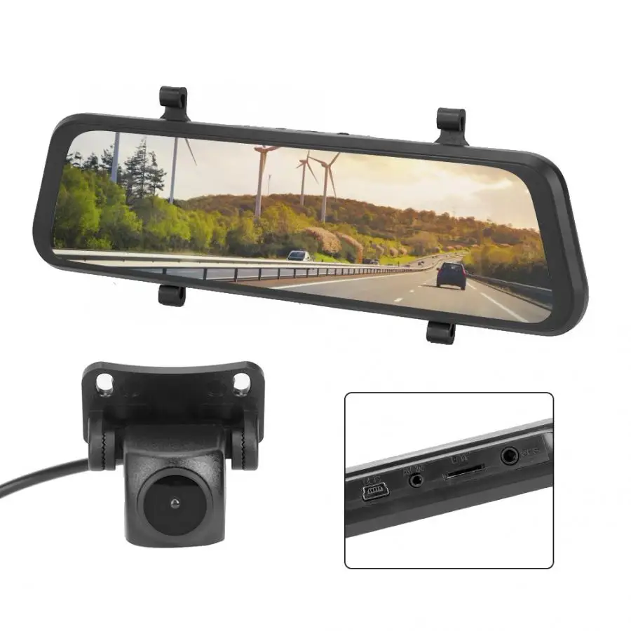 10in Автомобильный видеорегистратор A7 IR HD Full touch screen Driving recorder двойная медиа-камера