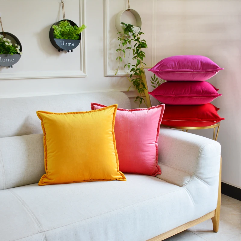 Домашний Декоративный Диван подушка бархатная наволочка для подушки Чехол