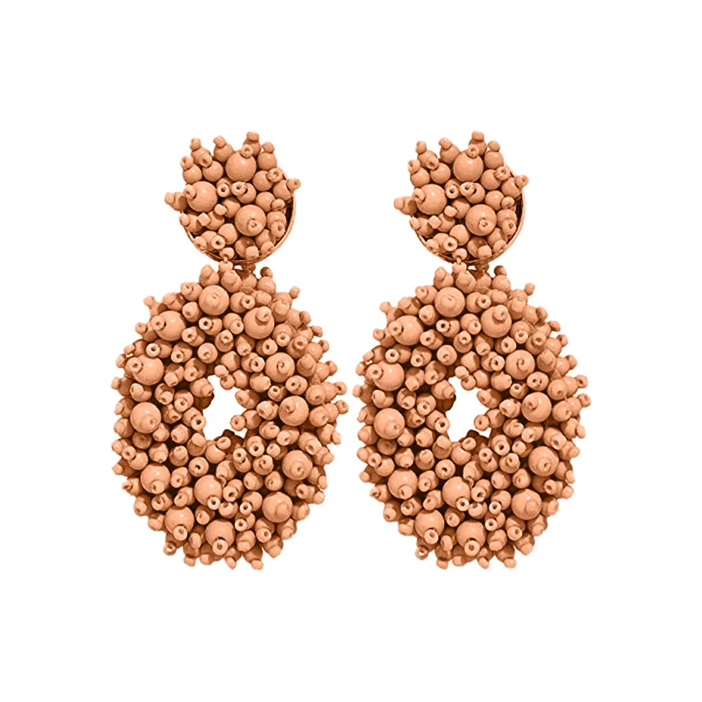 Новые корейские креативные серьги-кольца с кисточками женские серьги подвесками