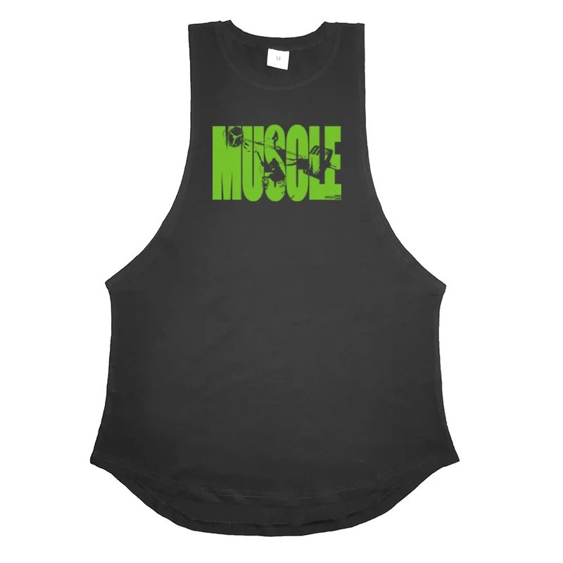 Новая летняя хлопковая Спортивная одежда для фитнеса Мужская майка мужская