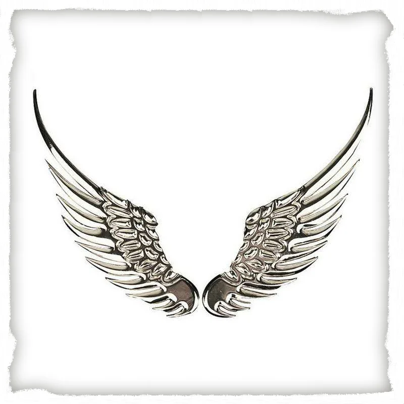 

Car Stickers Metal 3D Double-sided Tape Stick 1 Pair Gold Sliver Wing Decals DIY Motorcycle Car Styling Tools Accessories