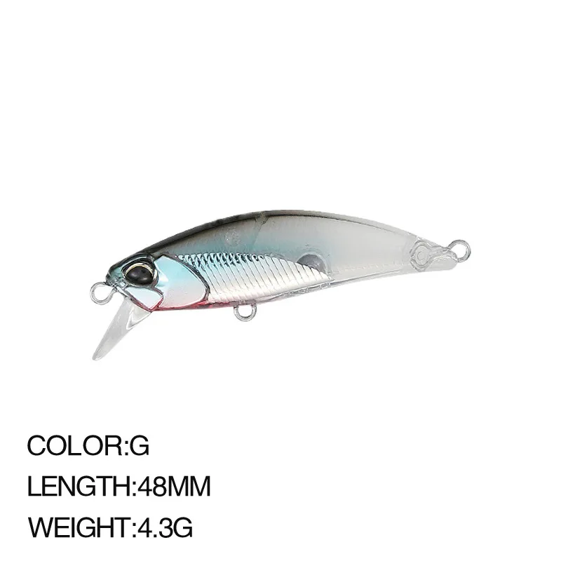 Sinking Minnow Fishing Lure Wobblers Hard Artificial Bait 3D Eyes 48mm 4.3g High Quality Crankbait Plastic Baits Fish Pesca | Спорт и