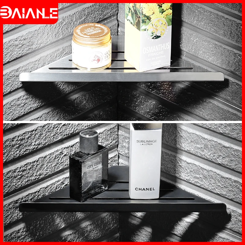 

Bathroom Shelf Corner Wall Hanging Rack Stainless Steel Bathroom Shelves Shampoo Storage Holder Cosmetic Shower Caddy Rack Black