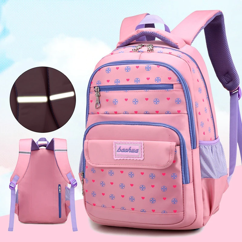 Women Girls Nylon Backpack 2023 School Backpacks Schoolbag For 3-5 grade Student Book Bag High Quality Princess backpack Mochila