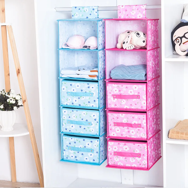Складная тканевая многослойная висячая сумка для хранения шкаф с выдвижным