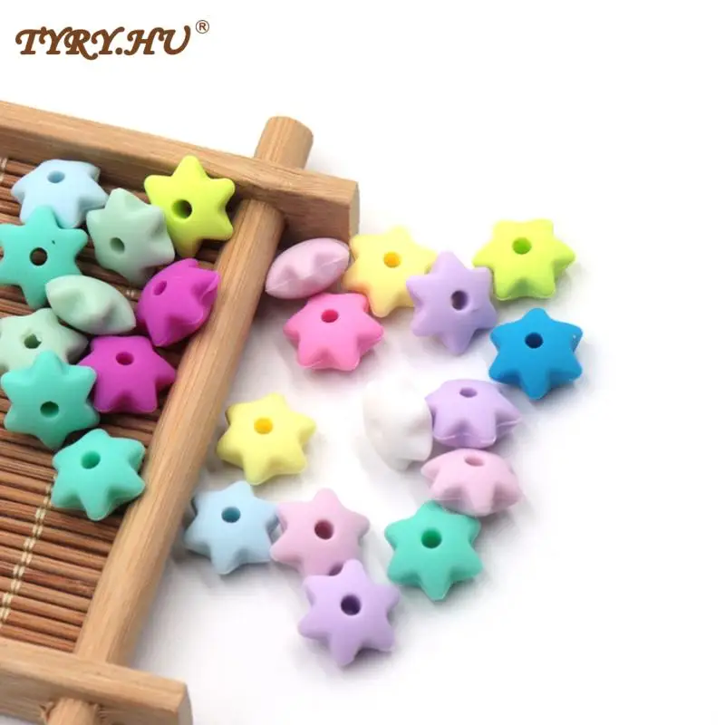 50 шт. силиконовые звездочки бусины без бисфенола|Детские прорезыватели| |