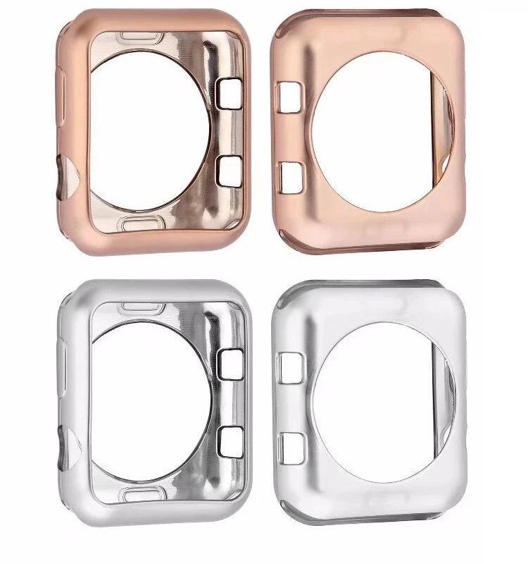 Резиновый чехол для Apple Watch мягкий устойчивый к царапинам 1 2 3 38 мм 42 тонкий