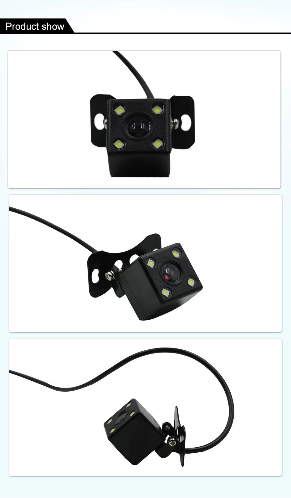 

Car rear view camera HD rear view video vehicle camera Backup Reverse Camera 4 LED Night Vision Parking Camera Wide Angle