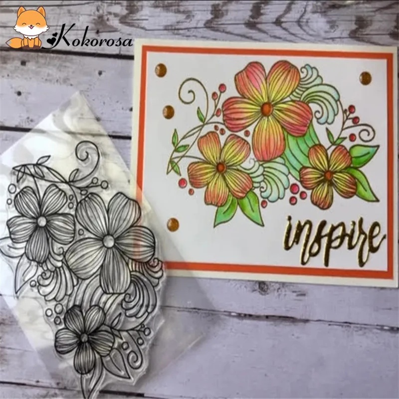 14*14 см цветок Blessed штамп Скрапбукинг Новый 2019 альбом тиснение силиконовый