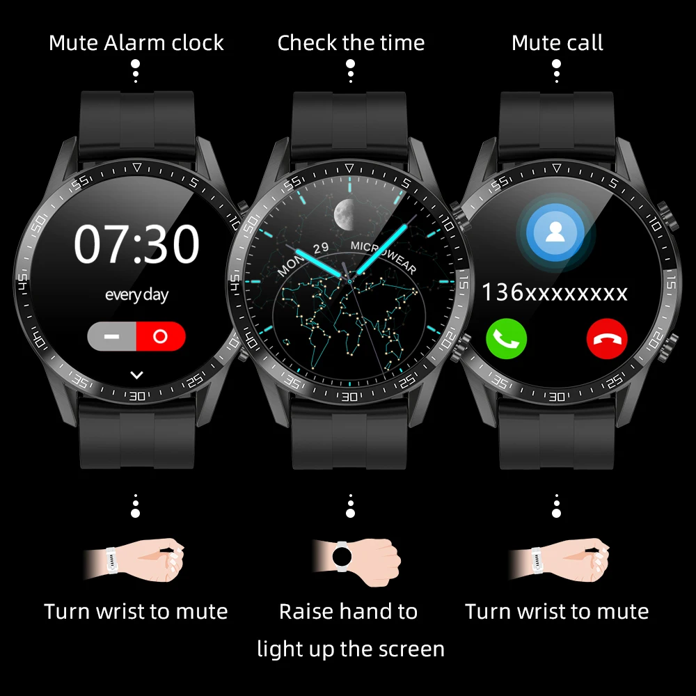 2021 new bluetooth call smart watch men full touch screen ip68 waterproof heart rate health sports smartwatch pk huawei gt2 pro free global shipping