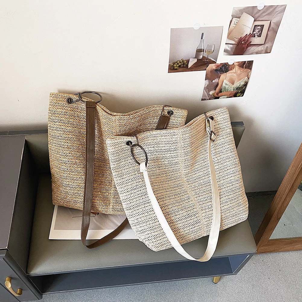 

Сумка-тоут женская плетеная через плечо, ручная работа