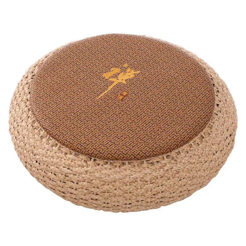 Плетением и алюминиевым Подушка футон с утолщенным круглым сидя причал японской