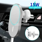 Автомобильный держатель Magsafe для iphone 12 12 Pro 12 Pro Max 12, быстрая Беспроводная мини-зарядка, магнитный держатель для телефона, магнит для вентиляции, адсорбируемый, 15 Вт