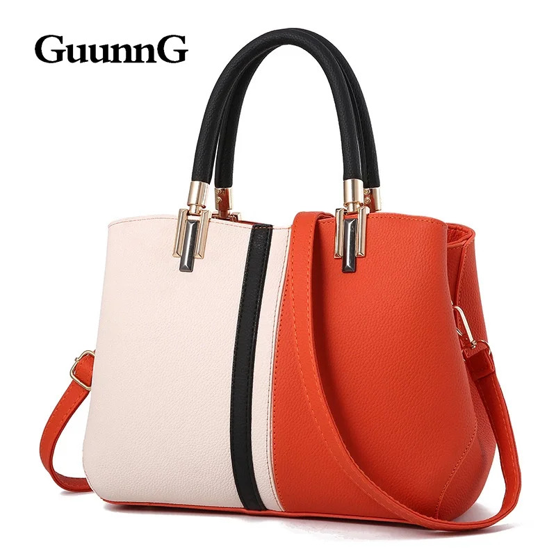 

GuunnG New fashion tote bag versatile big bag white red Interphase shoulder bag women handbags luxury designer 2020 women's bag