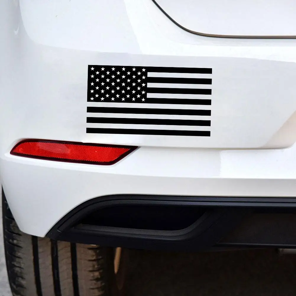 

1pcs American USA Flag Vinyl Car Auto Decal Sticker Black and white striped car sticker