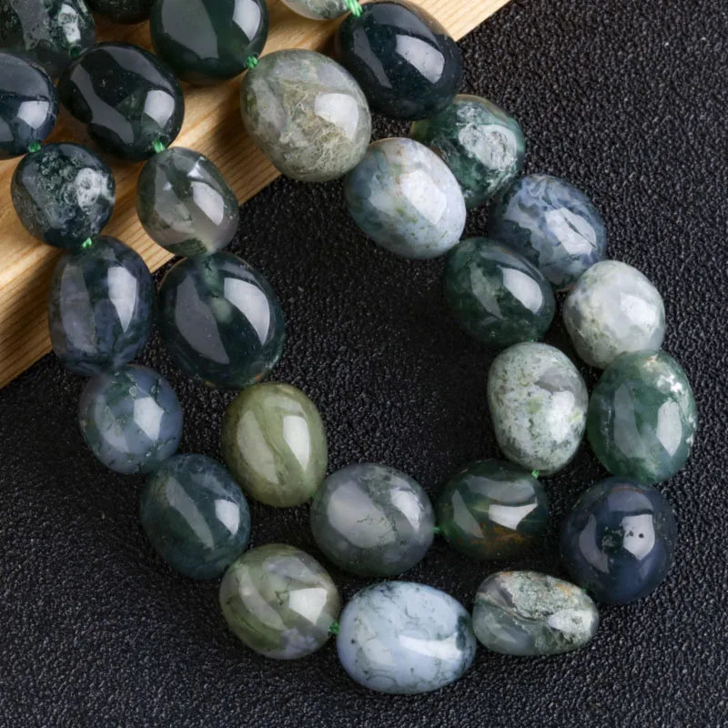 

Wholesale Fashion Natural Jewelry 8x10MM Aquatic Agate Unshaped Loose Beads DIY Bracelet Necklace Accessories