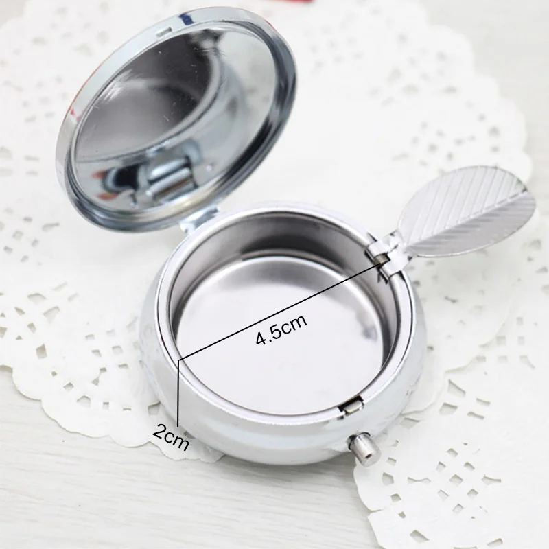 1 шт портативный случайная печать мини пепельница карман Круглый Мини