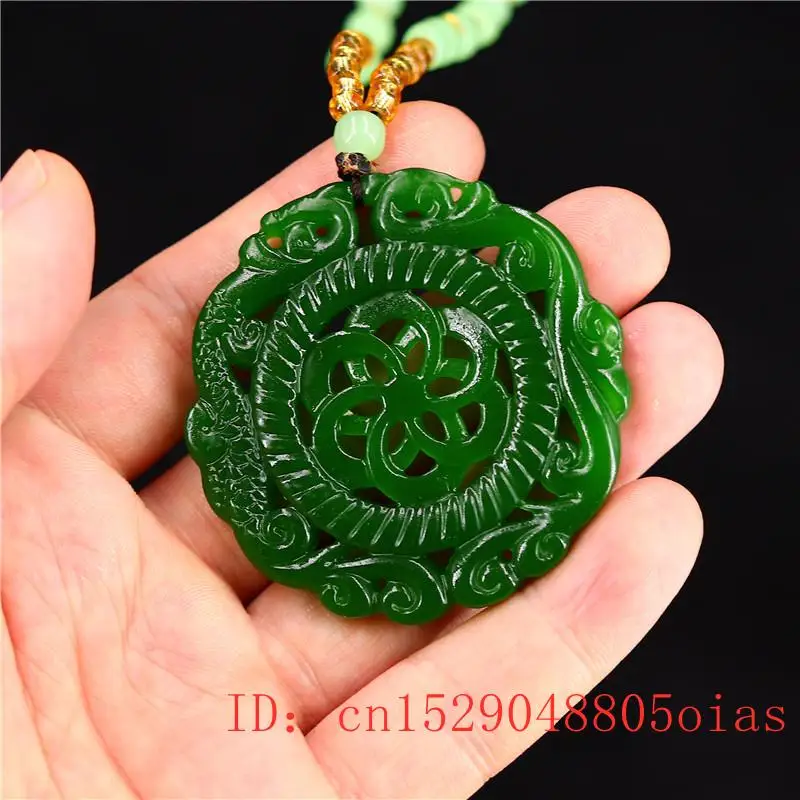 Нефритовый дракон феникс кулон ожерелье резные модные подарки Шарм ювелирные