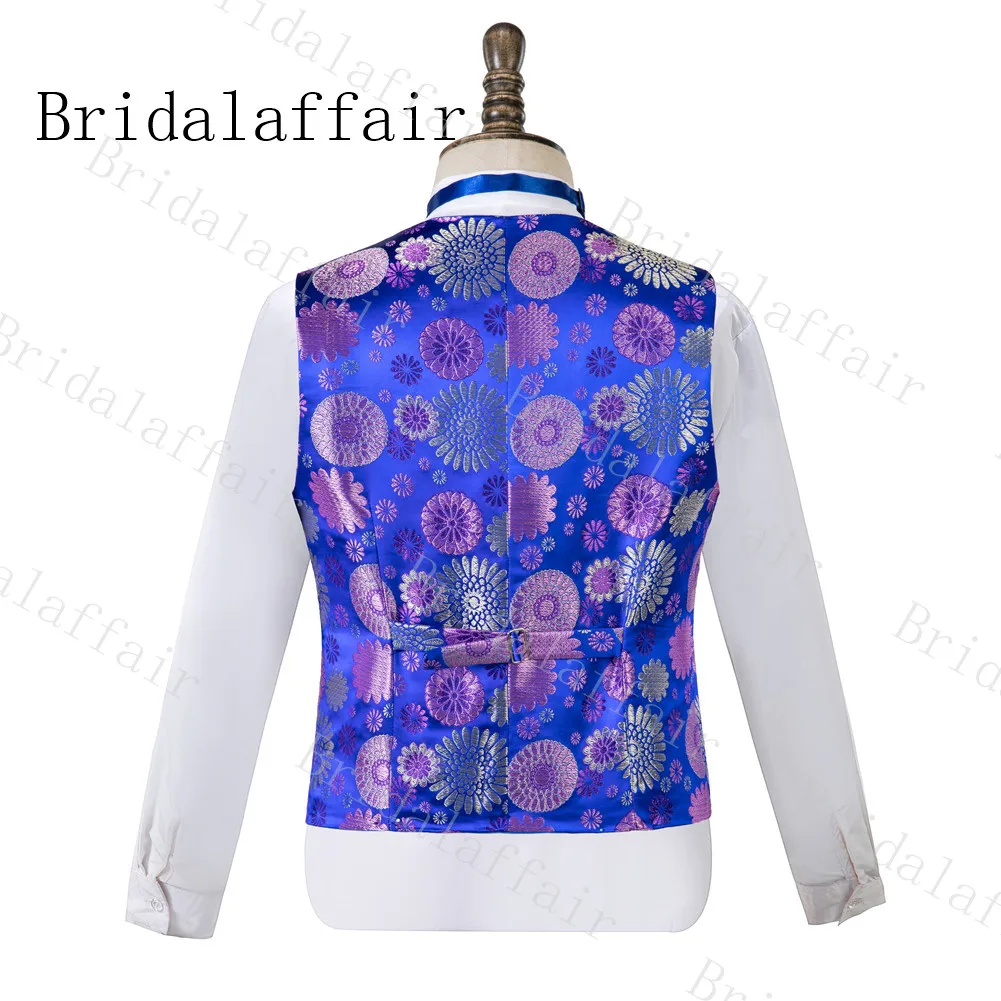 Bridalaffair Shinny, зимний Королевский смокинг, мужской костюм жениха, мужской костюм для шафера, Блейзер, комплекты(куртка+ брюки+ жилет