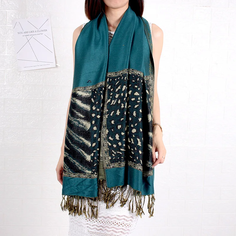

Scarf Ethnic Style Women's All-match Jacquard Travel Shawl Cloak Dual-use Keep Warm Feminine Echarpe Luxury Scarves Winter