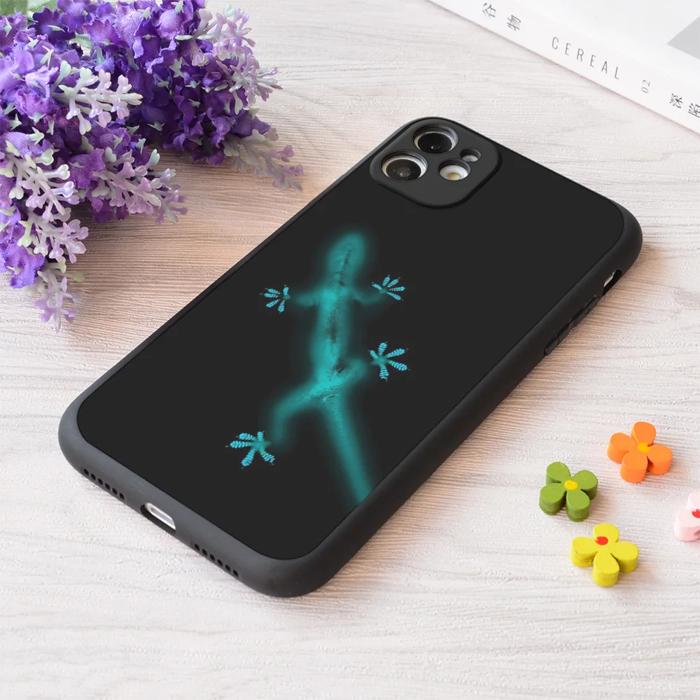 

For iPhone Blue Gecko Print Soft Matt Apple iPhone Case
