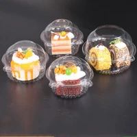 50 100 cup cake box transparent box packaging cute cat head shape plastic disposable dome cake box fruit cake cup box