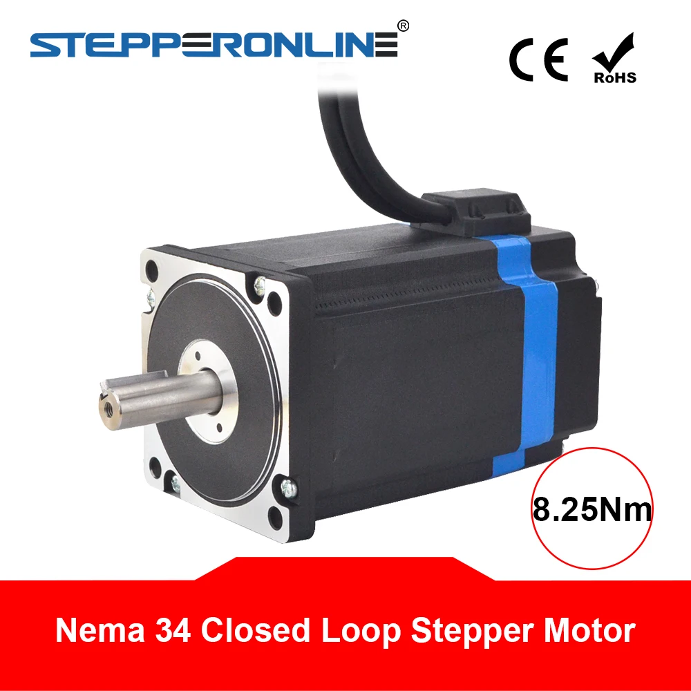 Nema 34 замкнутый контур шаговый двигатель 11.5Nm кодировщик 1000CPR 6A Nema34 Servo 86 Гибридный замкнутый контур 2-фазный шаговый двигатель