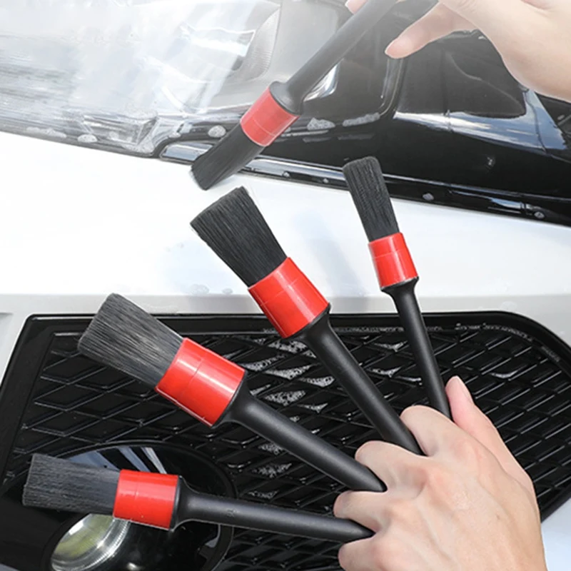 

5pcs Car Detailing Brush Auto Cleaning Car Cleaning Set Dashboard Air Outlet Clean Brush Tools Car Wash Accessories