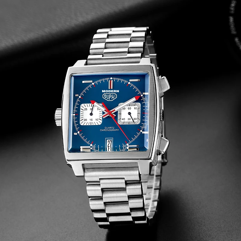 OUPAI 2022 Новое поступление современные квадратные мужские часы хронограф функция