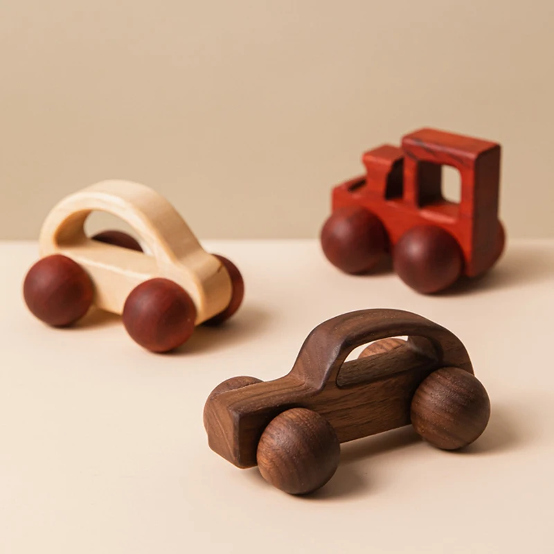 

1Pcs Baby Wooden Toys Beech Wood Van Blocks Cartoon Car Montessori Educational Toys Boy Girl Baby 0-12 Months Toys Newborn Gifts