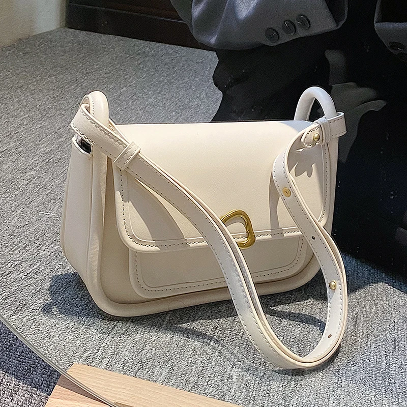 

Ins Chic Small Square Bag Woman New Brand Handbags Spring 2022 Vintage PU Leather Shoulder Bag Fashion Tide Female Underarm Pack