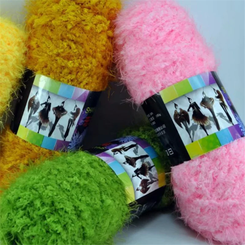 

1pc 100g Yarn for Knitting Wool Blends Baby Plush Crochet Purses Lana Para Tejer