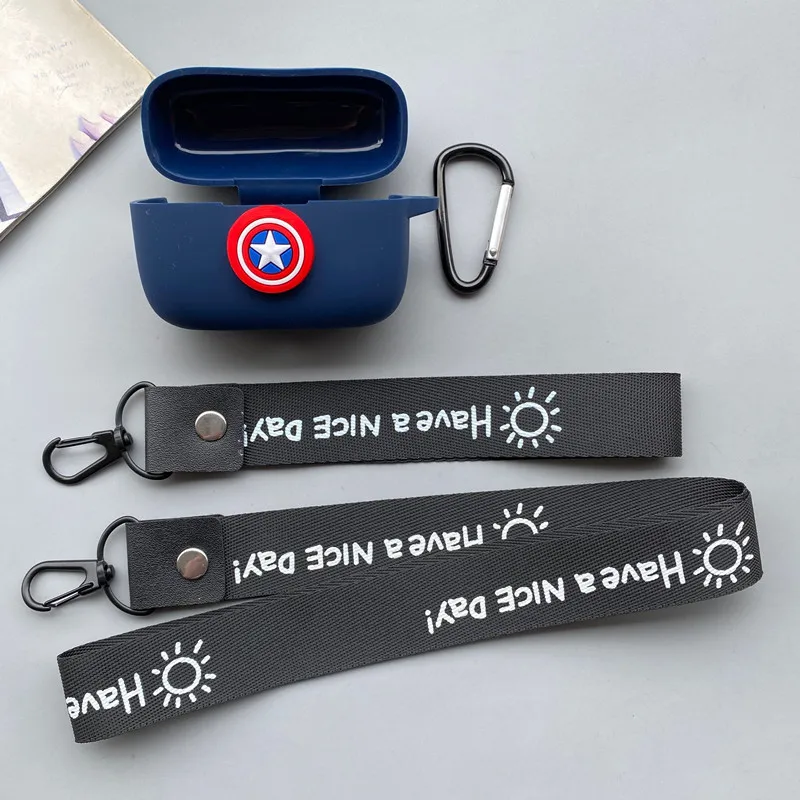 Защитный силиконовый чехол Marvel для беспроводных наушников JBL Live 300TWS мягкая