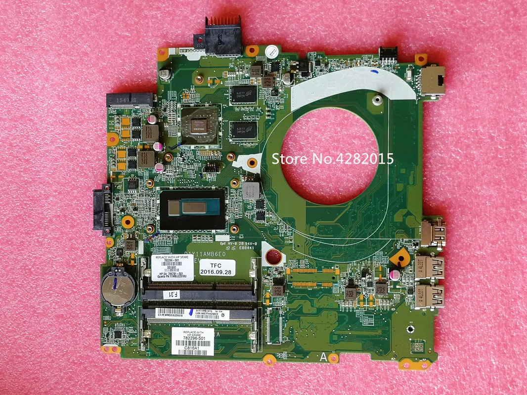 

782296-501 laptop mainboard for HP 14T-V 14-V 782296-001 DAY11AMB6E0 motherboard I5-5200U 840M 2GB 100% tested