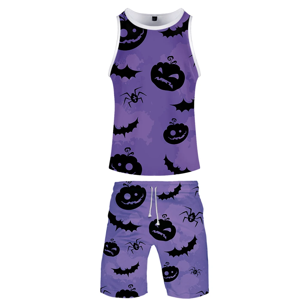 2019 3D Печатный Хэллоуин модный хип хоп крутой летний мужской жилет сетчатая ткань