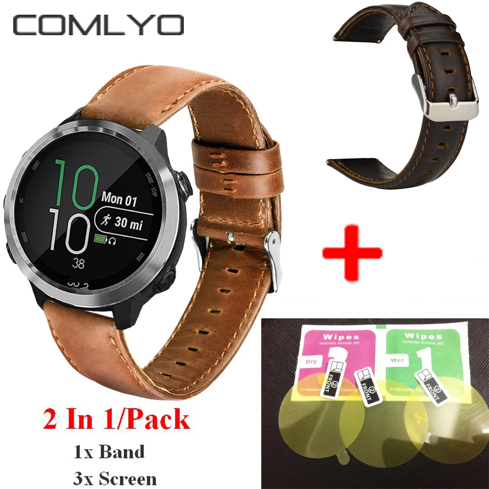 Ремешок из натуральной кожи для наручных часов Garmin Vivoactive 3 популярный браслет 2 в 1