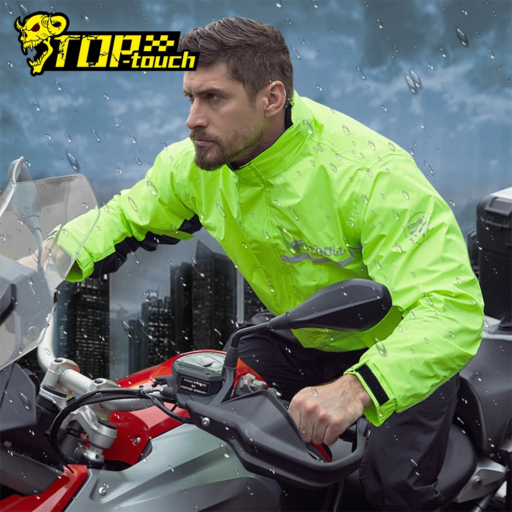 

SINOLL Waterproof Motorcycle Raincoat Suit Raincoat+Rain Pants Poncho Motorcycle Rain Jacket Riding Motorbike Raincoat